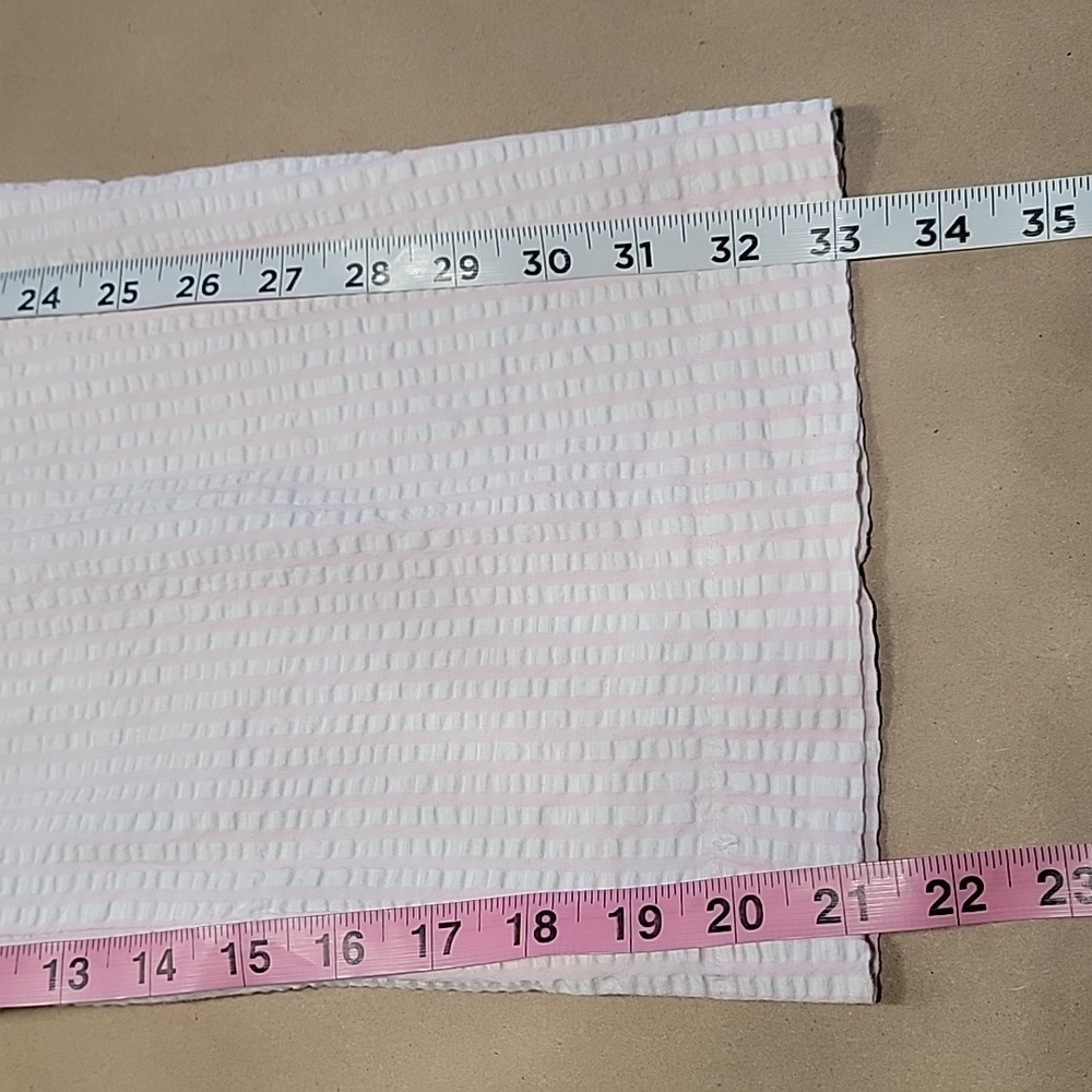 Kim Rogers Size 14 Pink and White Gingham Seersucker Cropped Pants - Picture 13 of 14